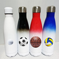 wholesale out door sport cola bottle flask wholesale stainless steel gradient color travel water bottle in bulk tumbler